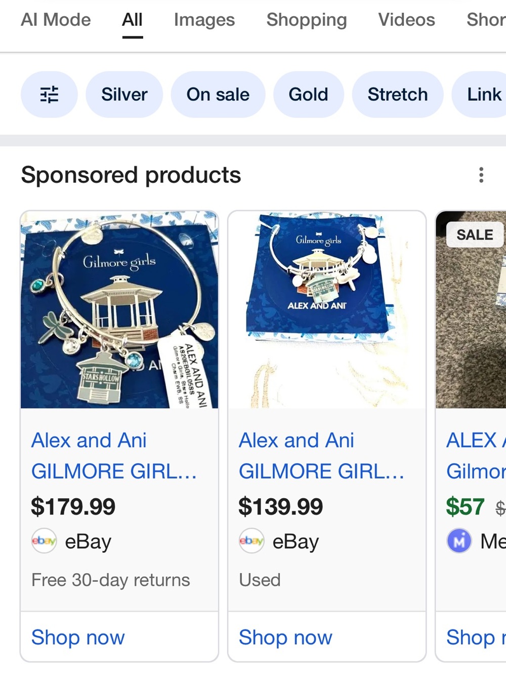 Alex and Ani GILMORE GIRLS Stars Hollow Multi Charm Bangle Bracelet NWT Retired - Picture 3 of 8